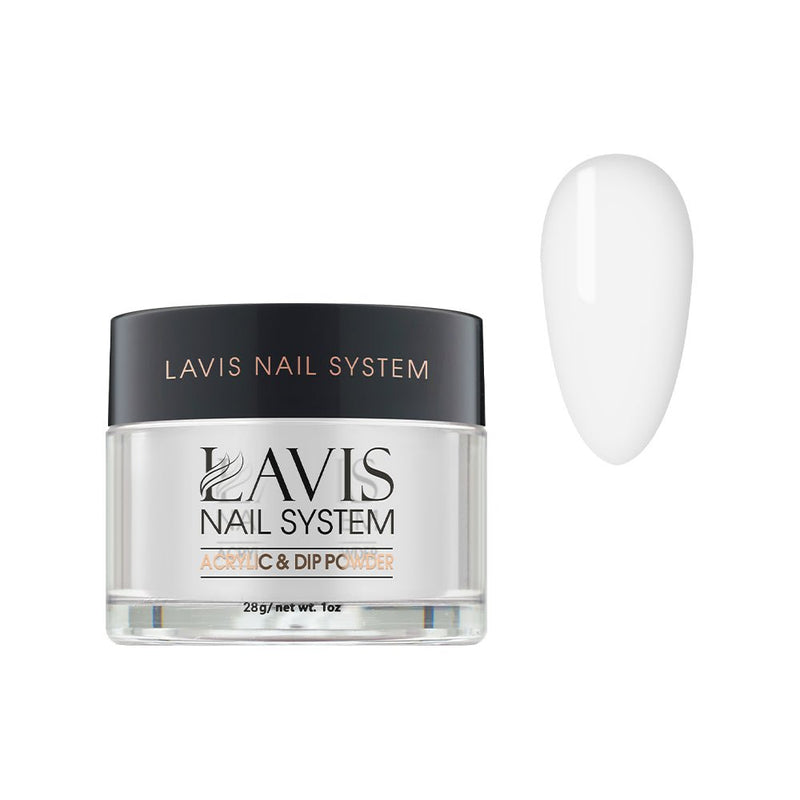 Lavis Acrylic Powder - 124 White Dove - DTK Nail Supply