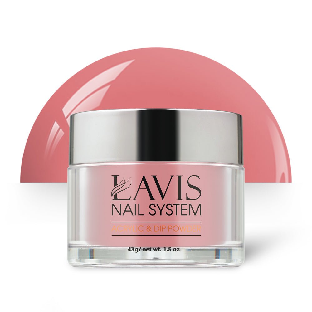 Lavis Acrylic Powder - 143 Mellow Coral - DTK Nail Supply