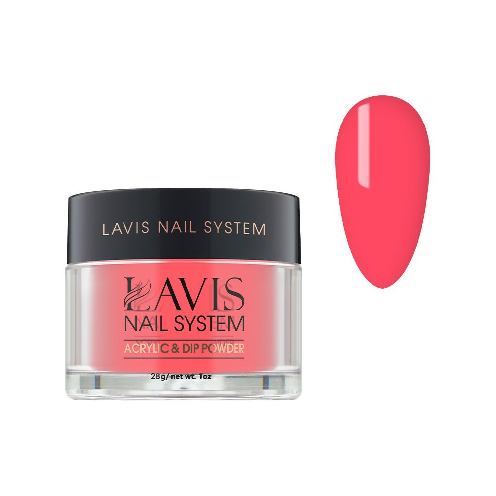Lavis Acrylic Powder - 186 Hot Coral - DTK Nail Supply