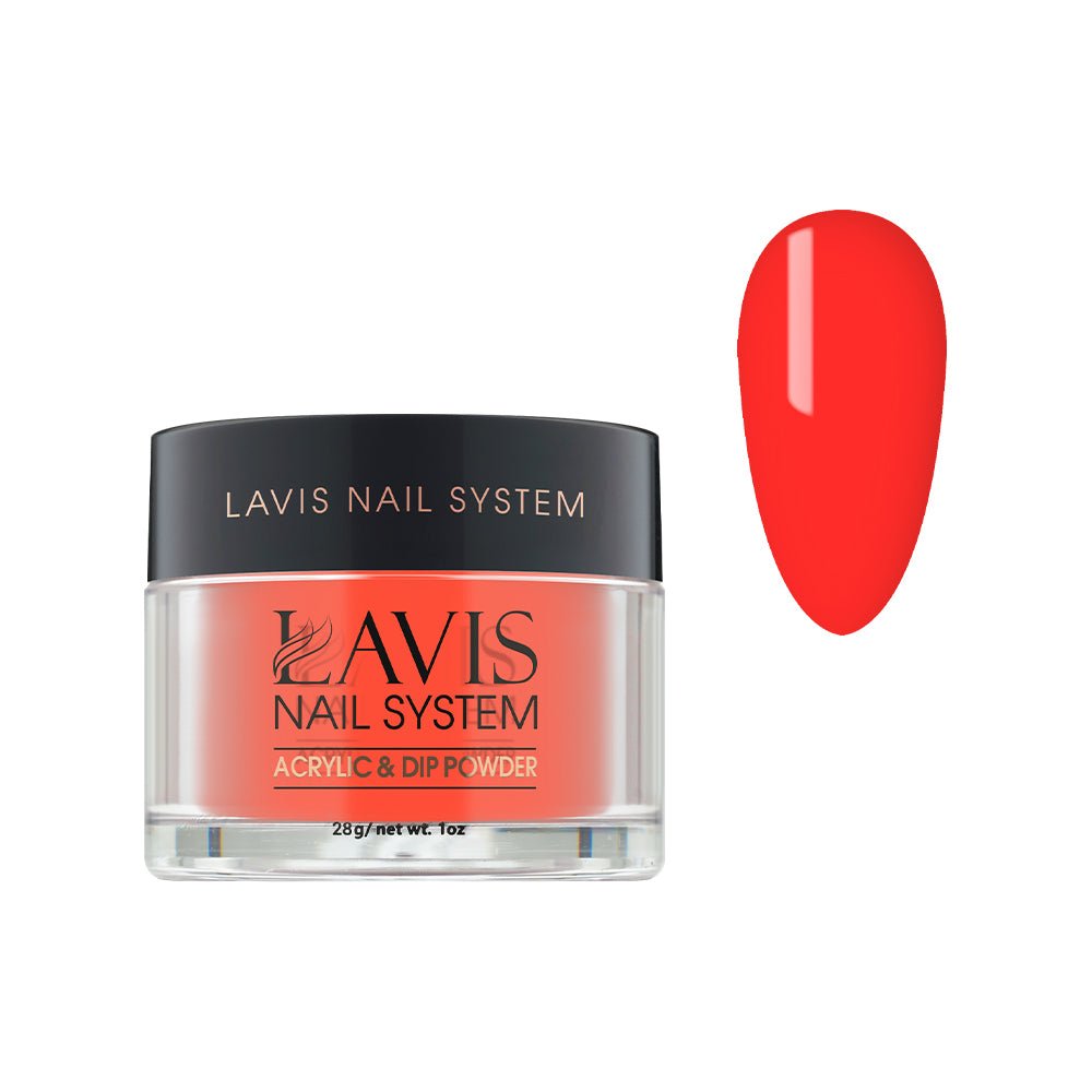 Lavis Acrylic Powder - 198 Red Coral - DTK Nail Supply