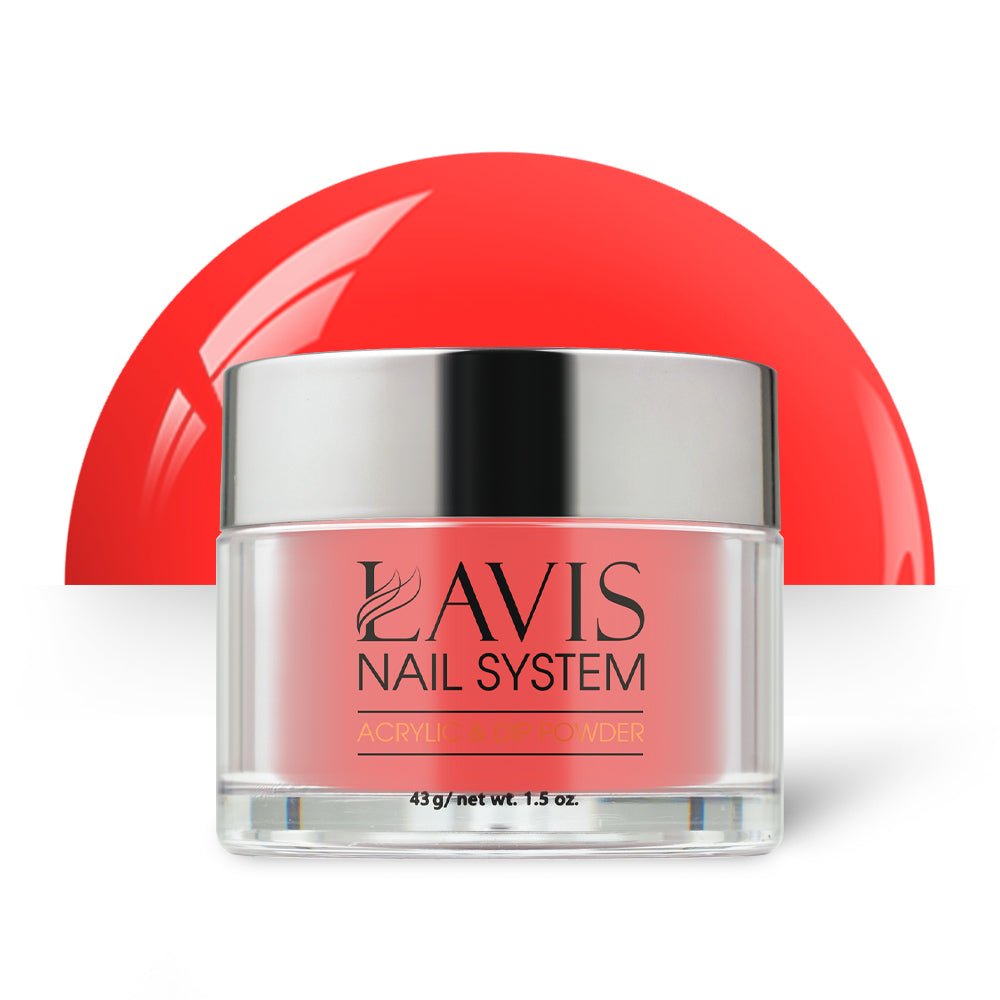 Lavis Acrylic Powder - 198 Red Coral - DTK Nail Supply