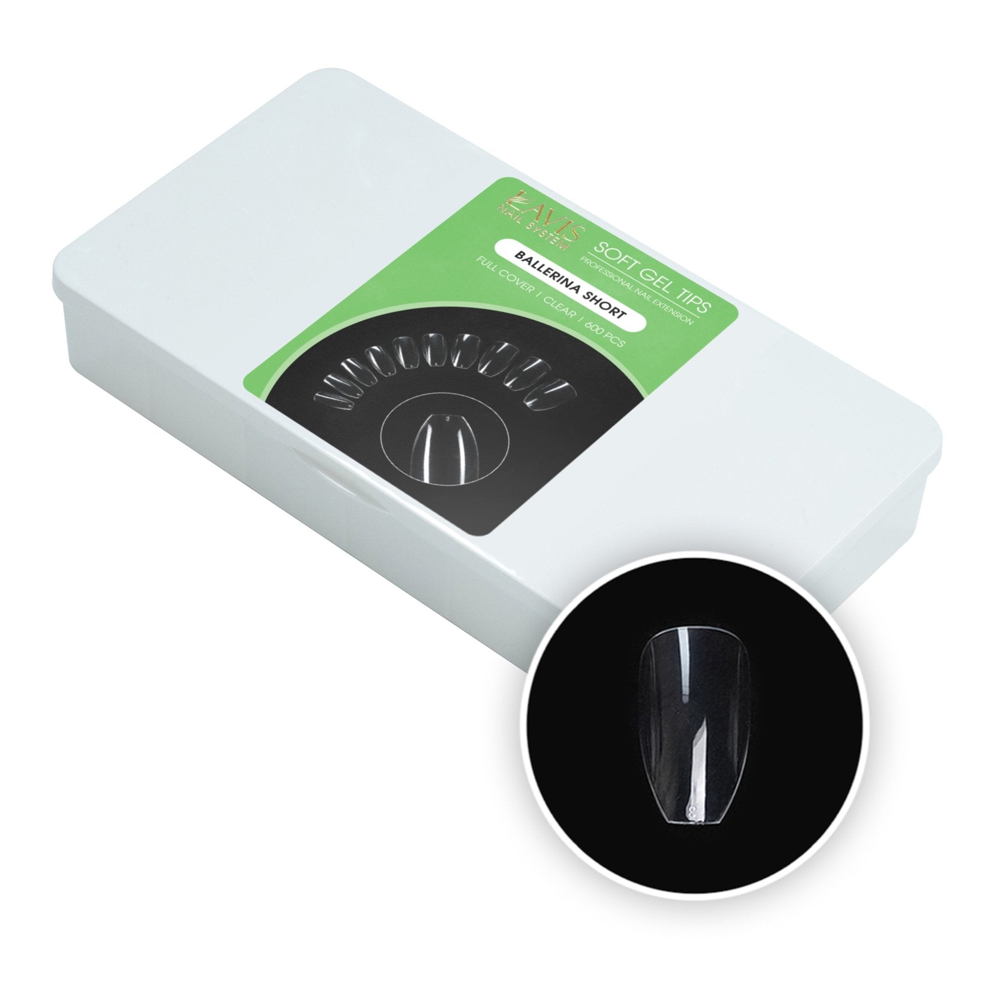 LAVIS - Ballerina Short Nail Tips (Full Cover) - DTK Nail Supply