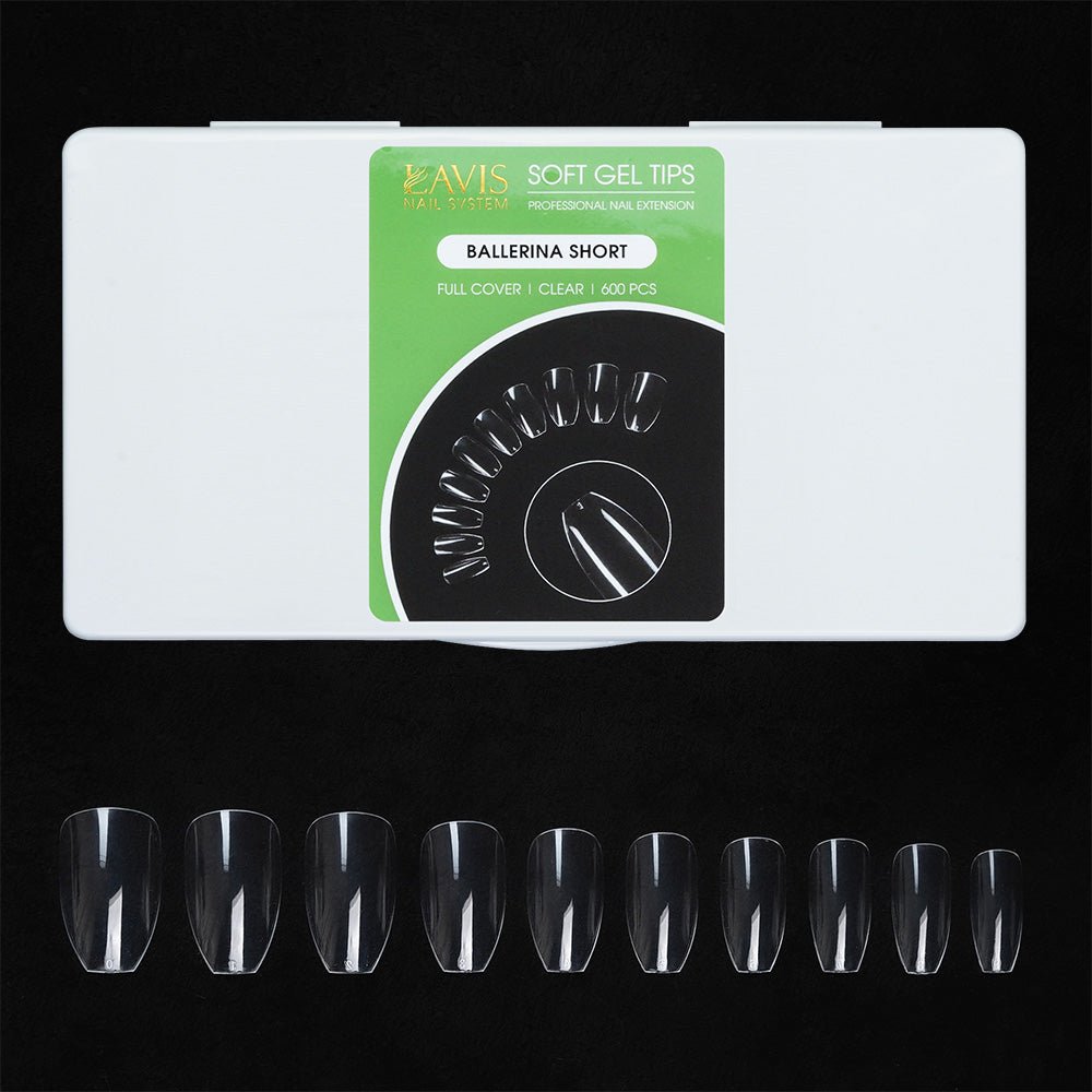 LAVIS - Ballerina Short Nail Tips (Full Cover) - DTK Nail Supply