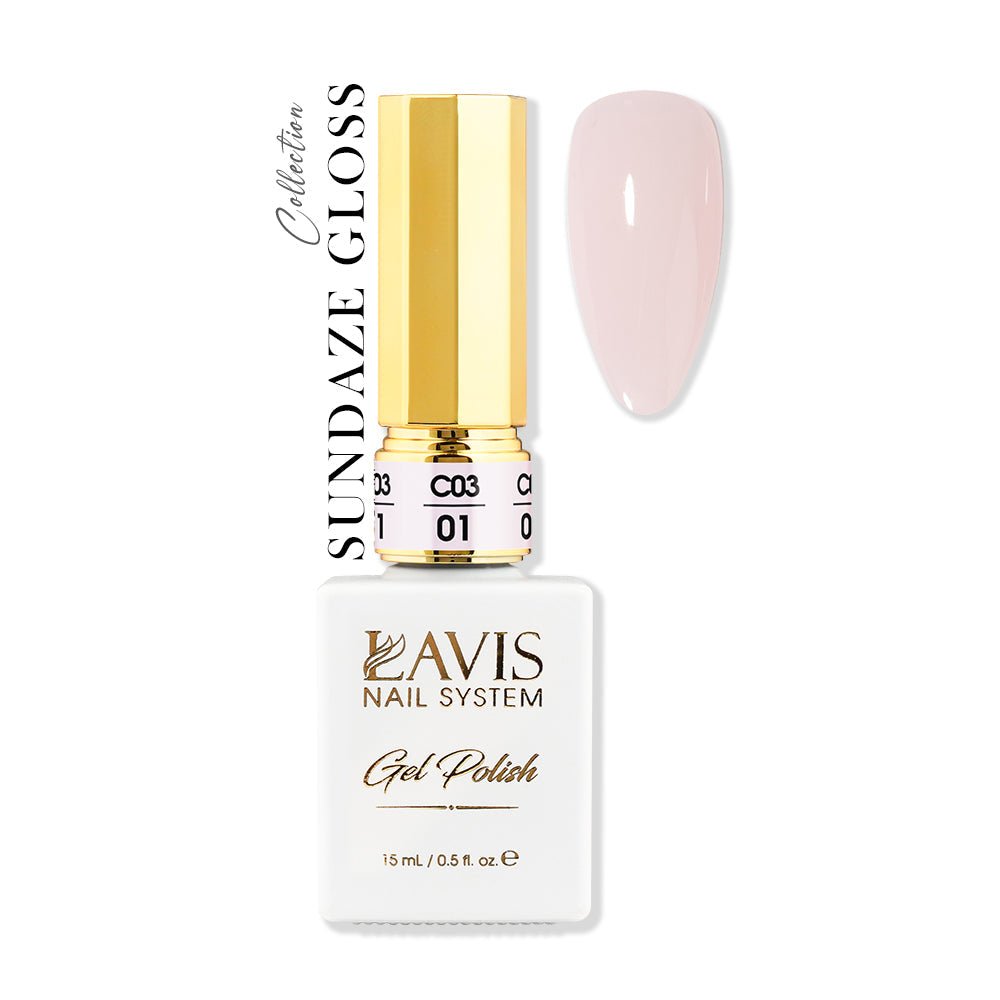 LAVIS C03 - 01 - Gel Polish 0.5 oz - Sundaze Gloss Collection - DTK Nail Supply