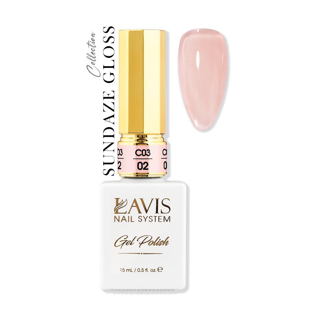 LAVIS C03 - 02 - Gel Polish 0.5 oz - Sundaze Gloss Collection - DTK Nail Supply