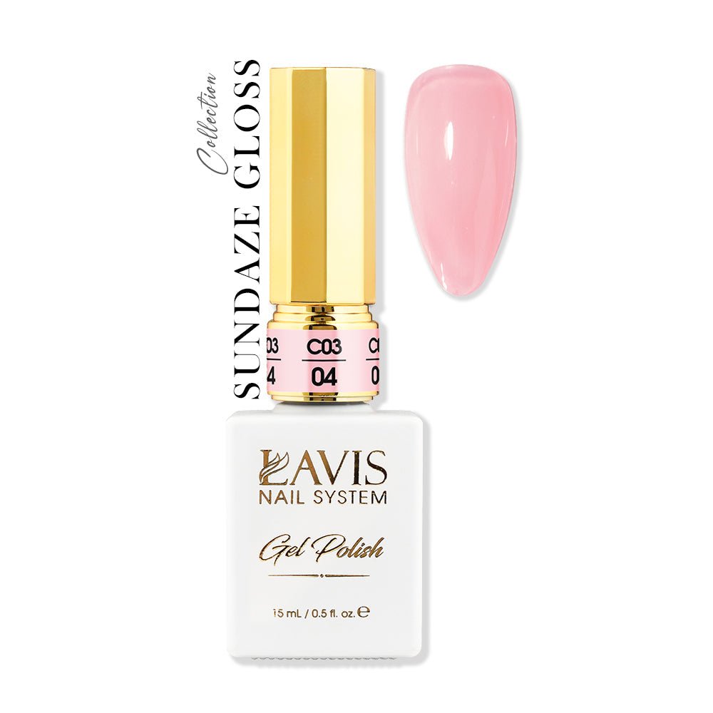 LAVIS C03 - 04 - Gel Polish 0.5 oz - Sundaze Gloss Collection - DTK Nail Supply