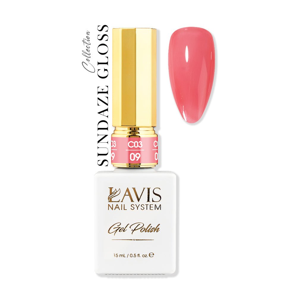 LAVIS C03 - 09 - Gel Polish 0.5 oz - Sundaze Gloss Collection - DTK Nail Supply