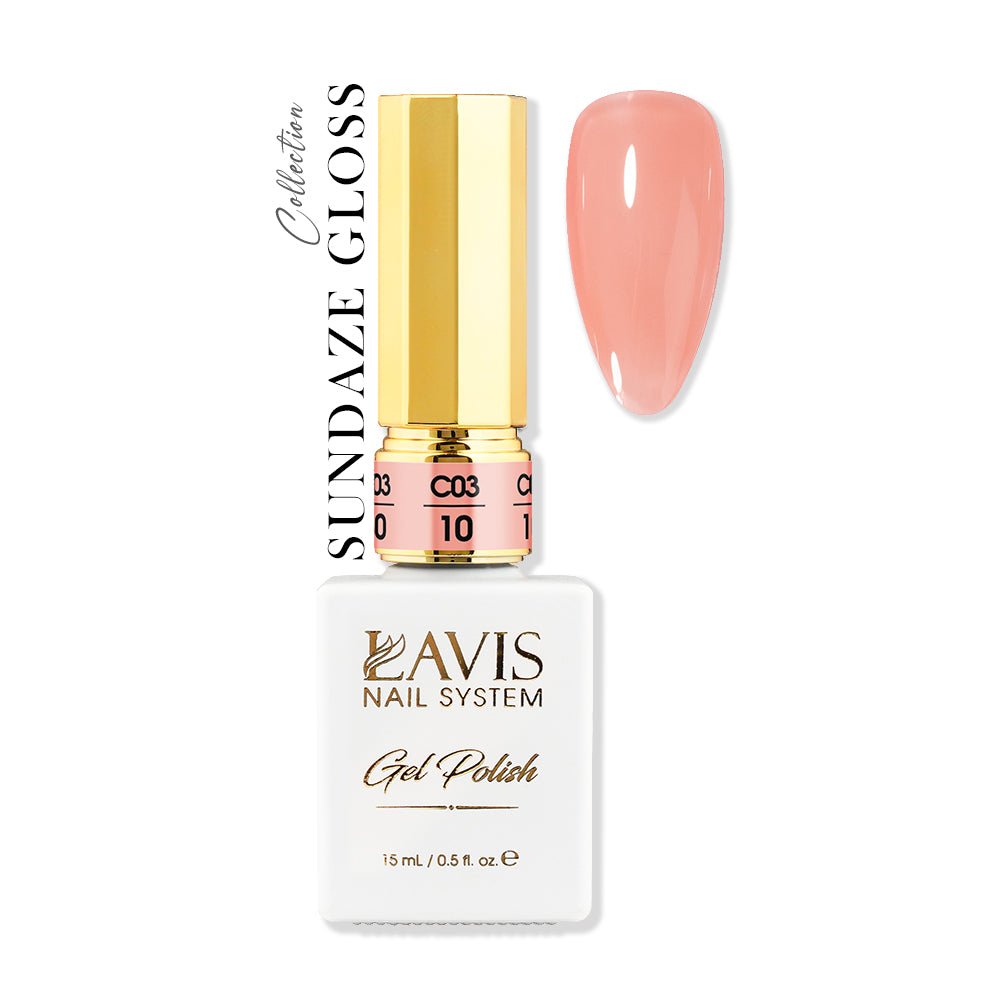 LAVIS C03 - 10 - Gel Polish 0.5 oz - Sundaze Gloss Collection - DTK Nail Supply
