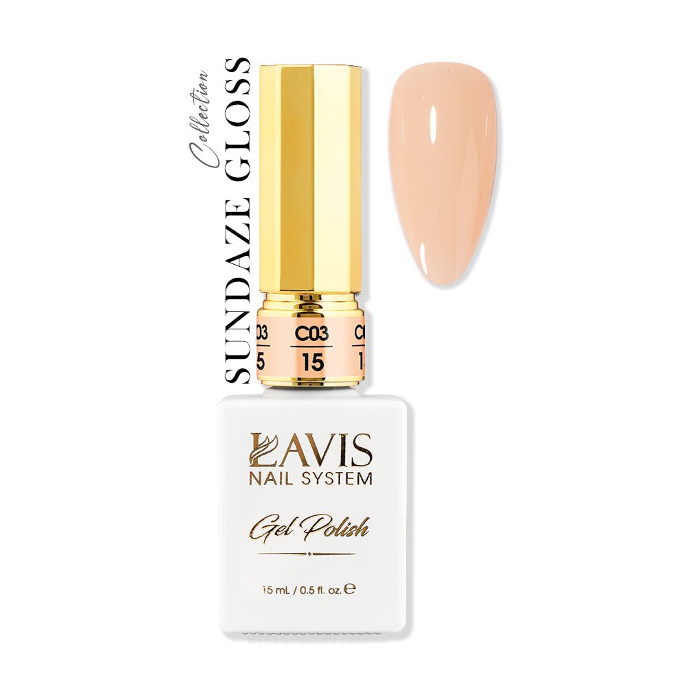 LAVIS C03 - 15 - Gel Polish 0.5 oz - Sundaze Gloss Collection - DTK Nail Supply