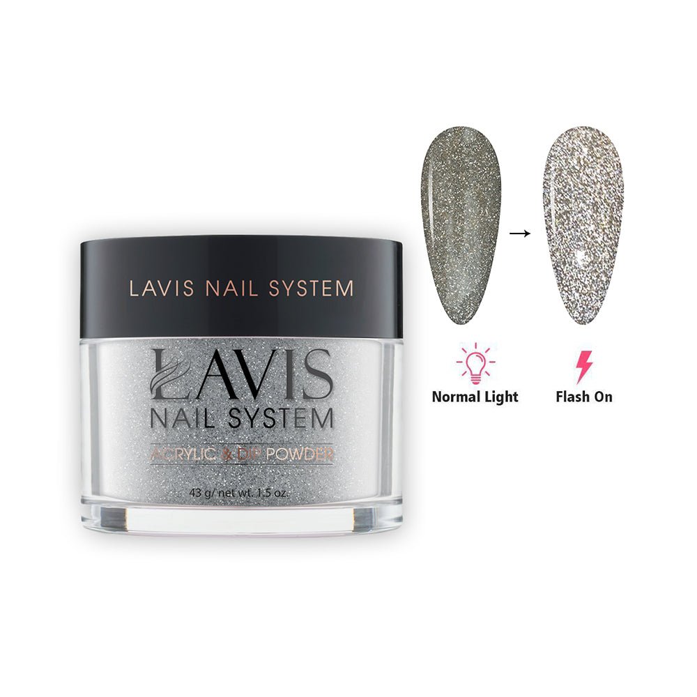 LAVIS Diamond Flash Glitter DF01 - Acrylic & Dip Powder 1.5 oz - DTK Nail Supply