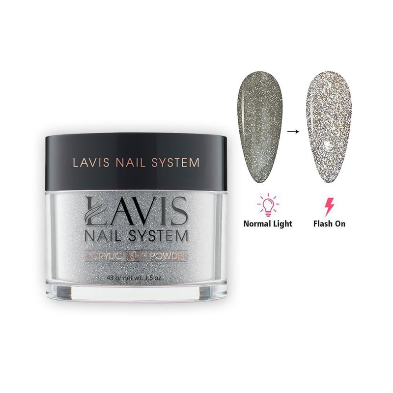LAVIS Diamond Flash Glitter DF01 - Acrylic & Dip Powder 1.5 oz - DTK Nail Supply