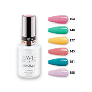 Lavis Gel Color Set 9 (6 colors): 154; 148; 177; 143; 151; 155 - DTK Nail Supply