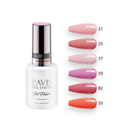 Lavis Gel Color Set G6 (6 colors): 021, 025, 077, 059, 082, 033 - DTK Nail Supply