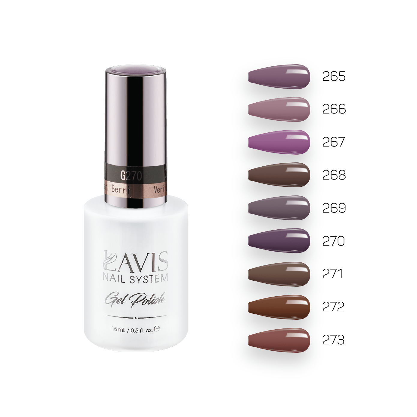 Lavis Gel Fall Winter Set G4 (9 colors): 265, 266, 267, 268, 269, 270, 271, 272, 273 - DTK Nail Supply