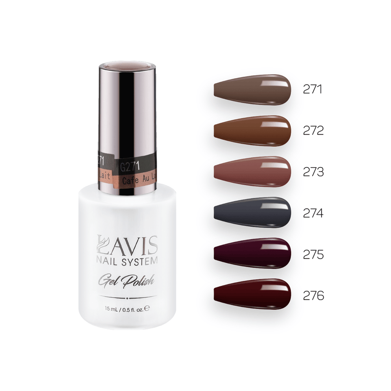 Lavis Gel Fall Winter Set G6 (6 colors): 271, 272, 273, 274, 275, 276 - DTK Nail Supply