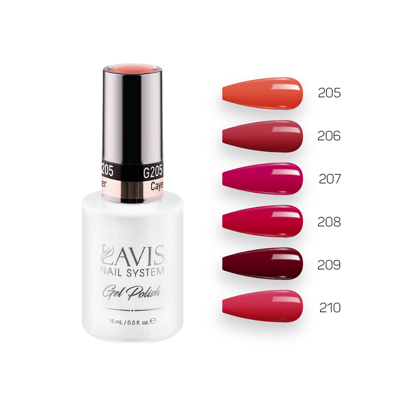Lavis Gel Kiss Masterpiece Set G4 (6 colors): 205, 206, 207, 208, 209, 210 - DTK Nail Supply