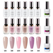 LAVIS Gel & Matching Lacquer Starter Kit G1: 121, 118, 123, 131, 114, 110, Base,Top & Bond Primer - DTK Nail Supply
