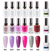 LAVIS Gel & Matching Lacquer Starter Kit G7: 163, 200, 190, 140, 172, 186, Base,Top & Bond Primer - DTK Nail Supply