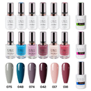 LAVIS Gel & Matching Lacquer Starter Kit G9: 075, 048, 074, 042, 017, 016, Base,Top & Bond Primer - DTK Nail Supply