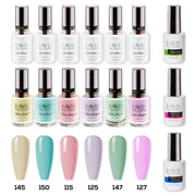 LAVIS Gel & Matching Lacquer Starter Set 3: 145, 150, 115, 125, 147, 127, Base,Top & Bond Primer - DTK Nail Supply