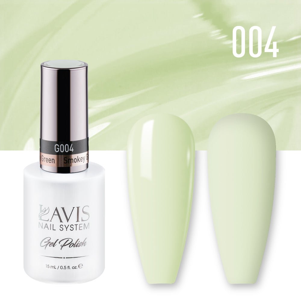 Lavis Gel Nail Polish Duo - 004 Smokey Green - DTK Nail Supply