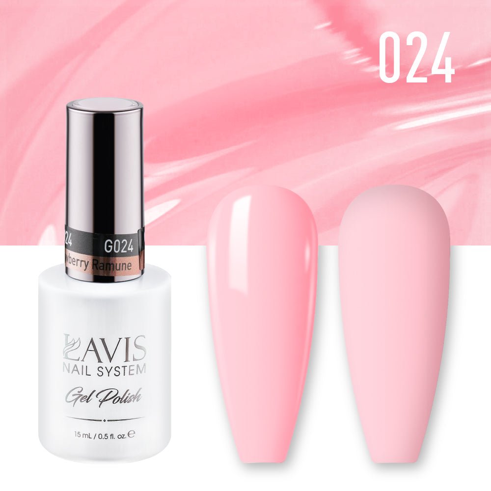 Lavis Gel Nail Polish Duo - 024 Strawberry Ramune - DTK Nail Supply