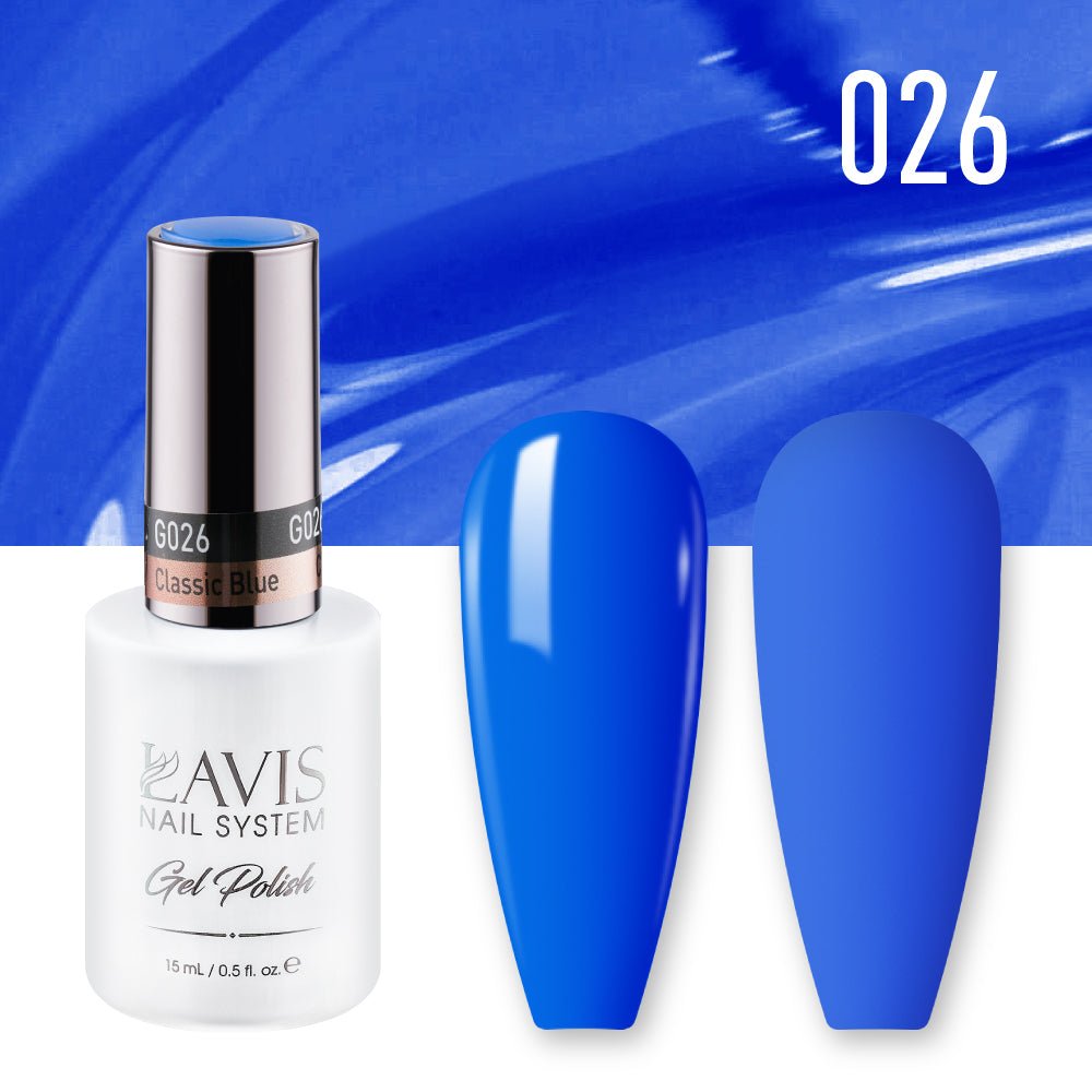 Lavis Gel Nail Polish Duo - 026 Classic Blue - DTK Nail Supply