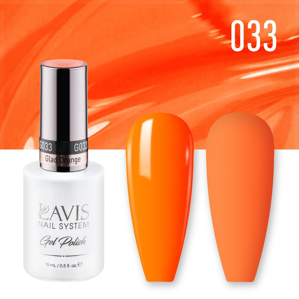 Lavis Gel Nail Polish Duo - 033 Glad Orange - DTK Nail Supply