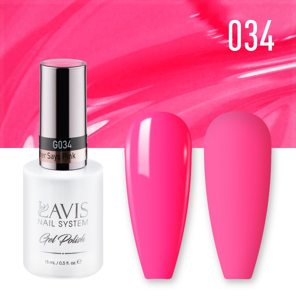 Lavis Gel Nail Polish Duo - 034 My Brother Says Pink - DTK Nail Supply