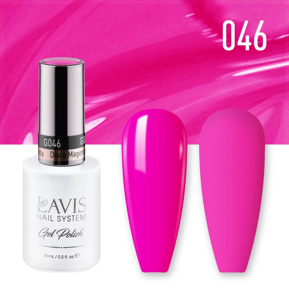 Lavis Gel Nail Polish Duo - 046 Disco Magenta - DTK Nail Supply
