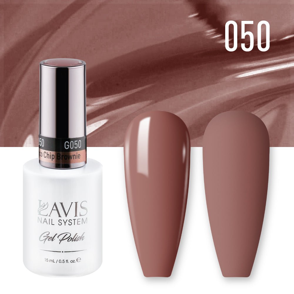 Lavis Gel Nail Polish Duo - 050 Choco Chip Brownie - DTK Nail Supply