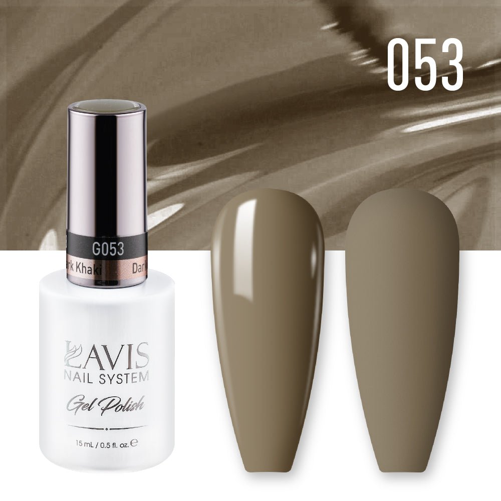Lavis Gel Nail Polish Duo - 053 Dark Khaki - DTK Nail Supply