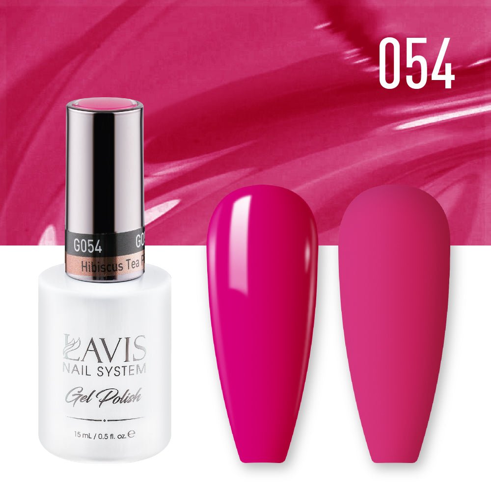 Lavis Gel Nail Polish Duo - 054 Hibiscus Tea Pink - DTK Nail Supply