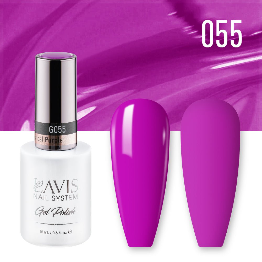 Lavis Gel Nail Polish Duo - 055 Mystical Purple - DTK Nail Supply