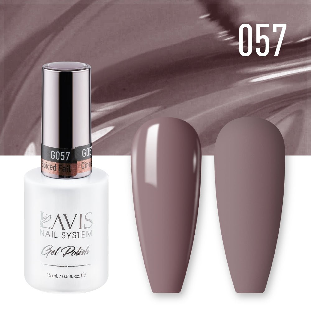 Lavis Gel Nail Polish Duo - 057 Cinnamon Spiced Fall - DTK Nail Supply