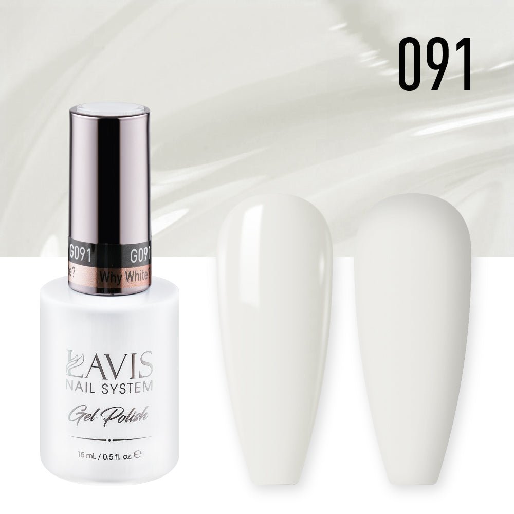 Lavis Gel Nail Polish Duo - 091 Why White? - DTK Nail Supply