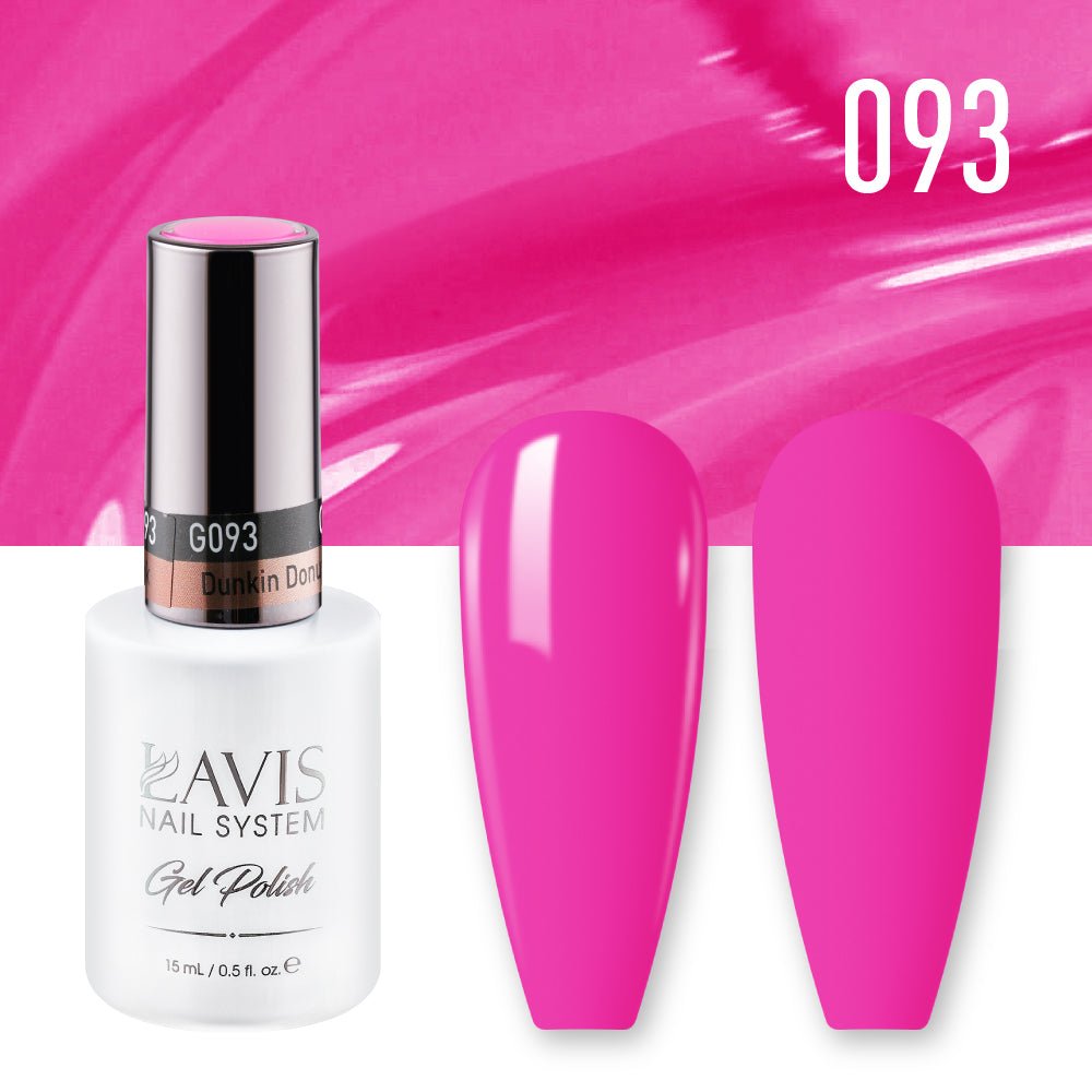 Lavis Gel Nail Polish Duo - 093 Dunkin Donut Pink - DTK Nail Supply