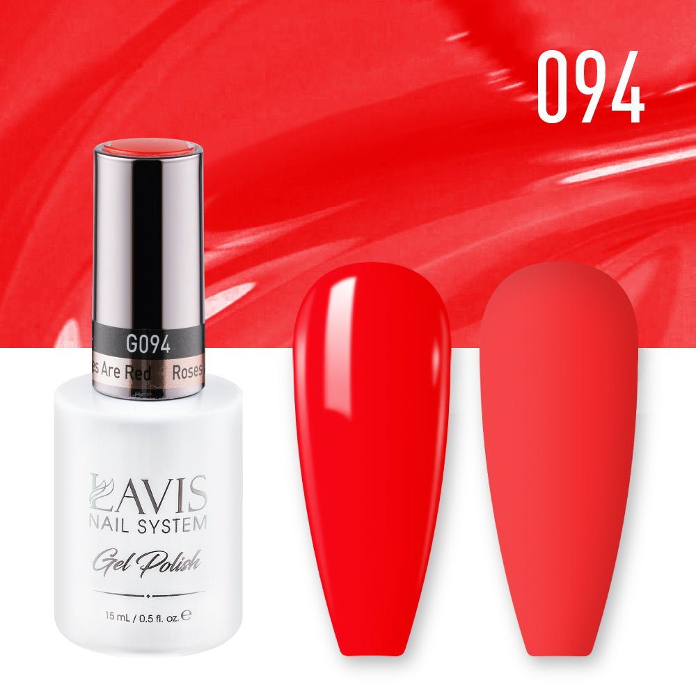 Lavis Gel Nail Polish Duo - 094 Roses Are Red - DTK Nail Supply