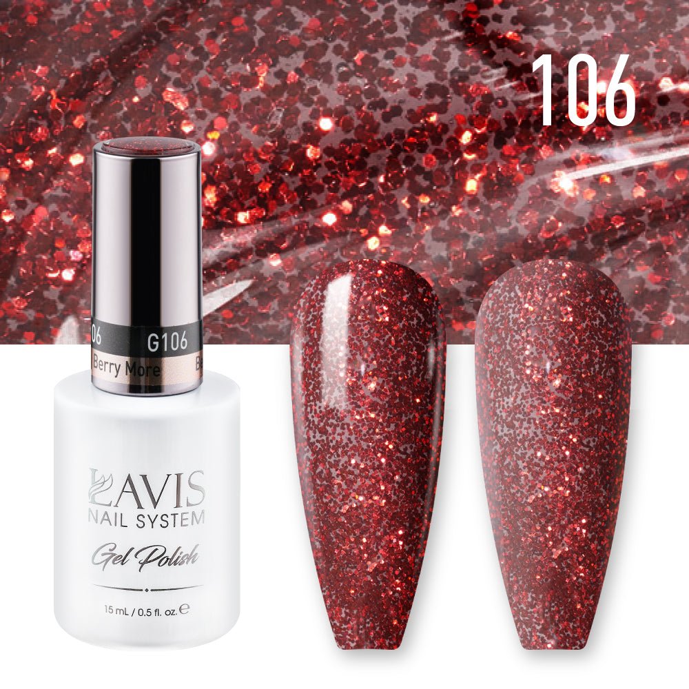 Lavis Gel Nail Polish Duo - 106 Berry More - DTK Nail Supply