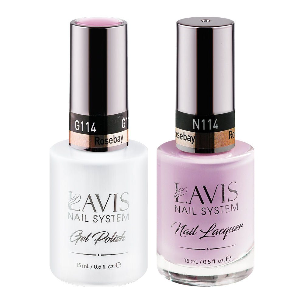 Lavis Gel Nail Polish Duo - 114 Rosebay - DTK Nail Supply