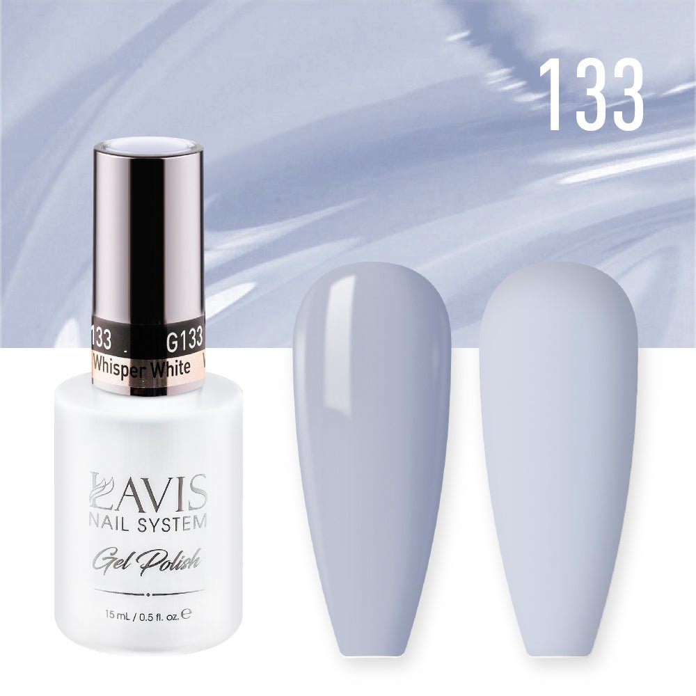 Lavis Gel Nail Polish Duo - 133 Whisper White - DTK Nail Supply