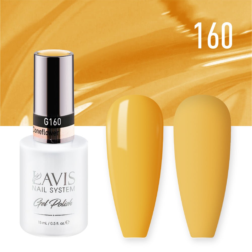 Lavis Gel Nail Polish Duo - 160 Yellow Coneflower - DTK Nail Supply