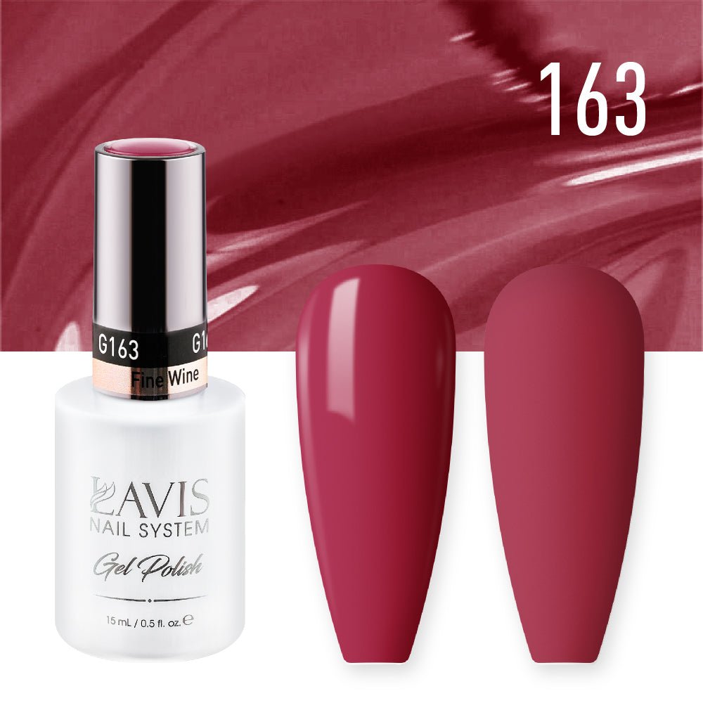 Lavis Gel Nail Polish Duo - 163 Fine Wine - DTK Nail Supply