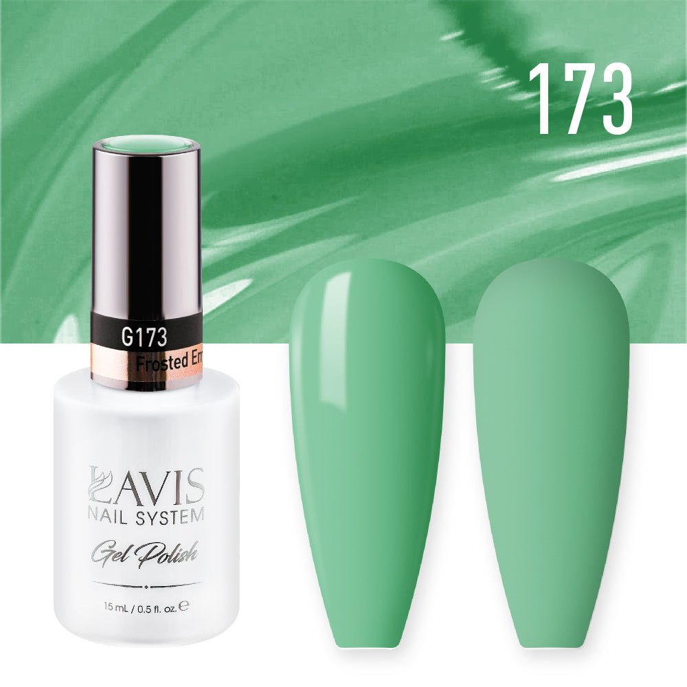 Lavis Gel Nail Polish Duo - 173 Frosted Emerald - DTK Nail Supply