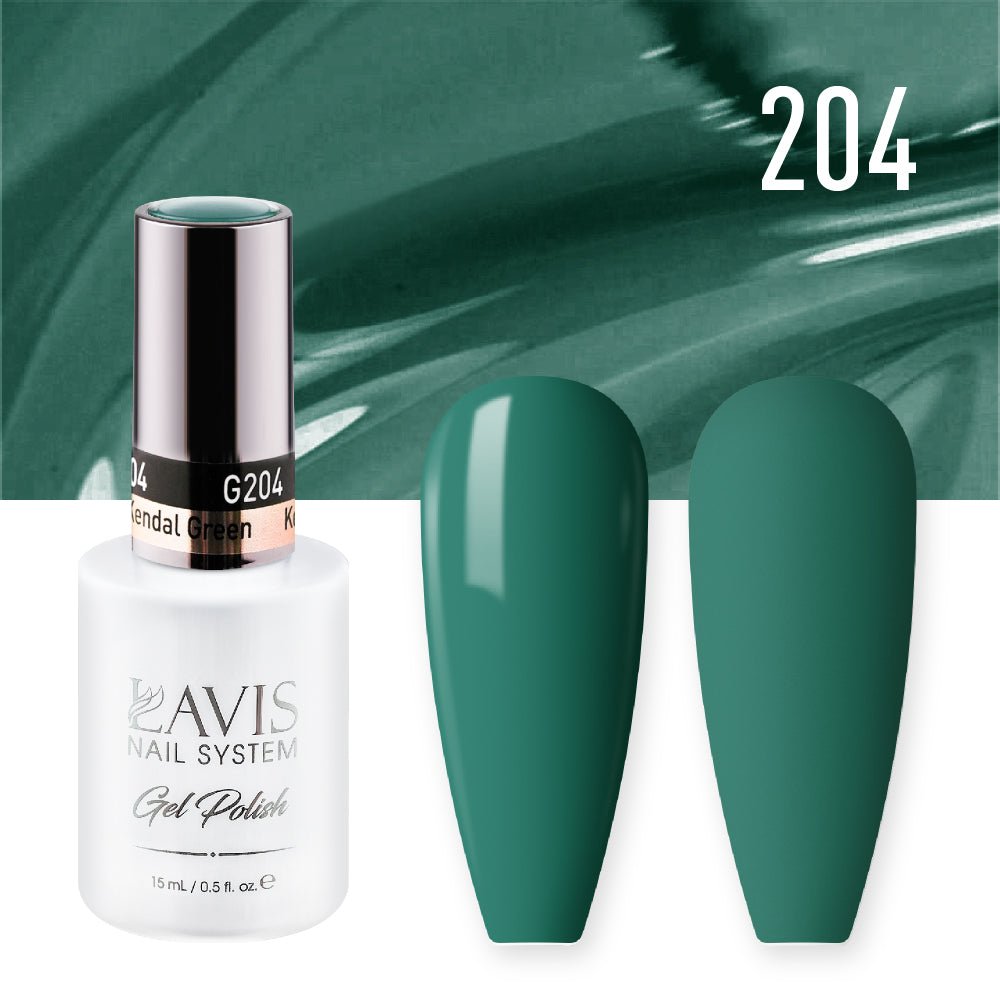 Lavis Gel Nail Polish Duo - 204 Kendal Green - DTK Nail Supply