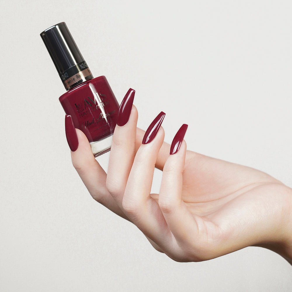 Lavis Gel Nail Polish Duo - 242 Brownie Red - DTK Nail Supply