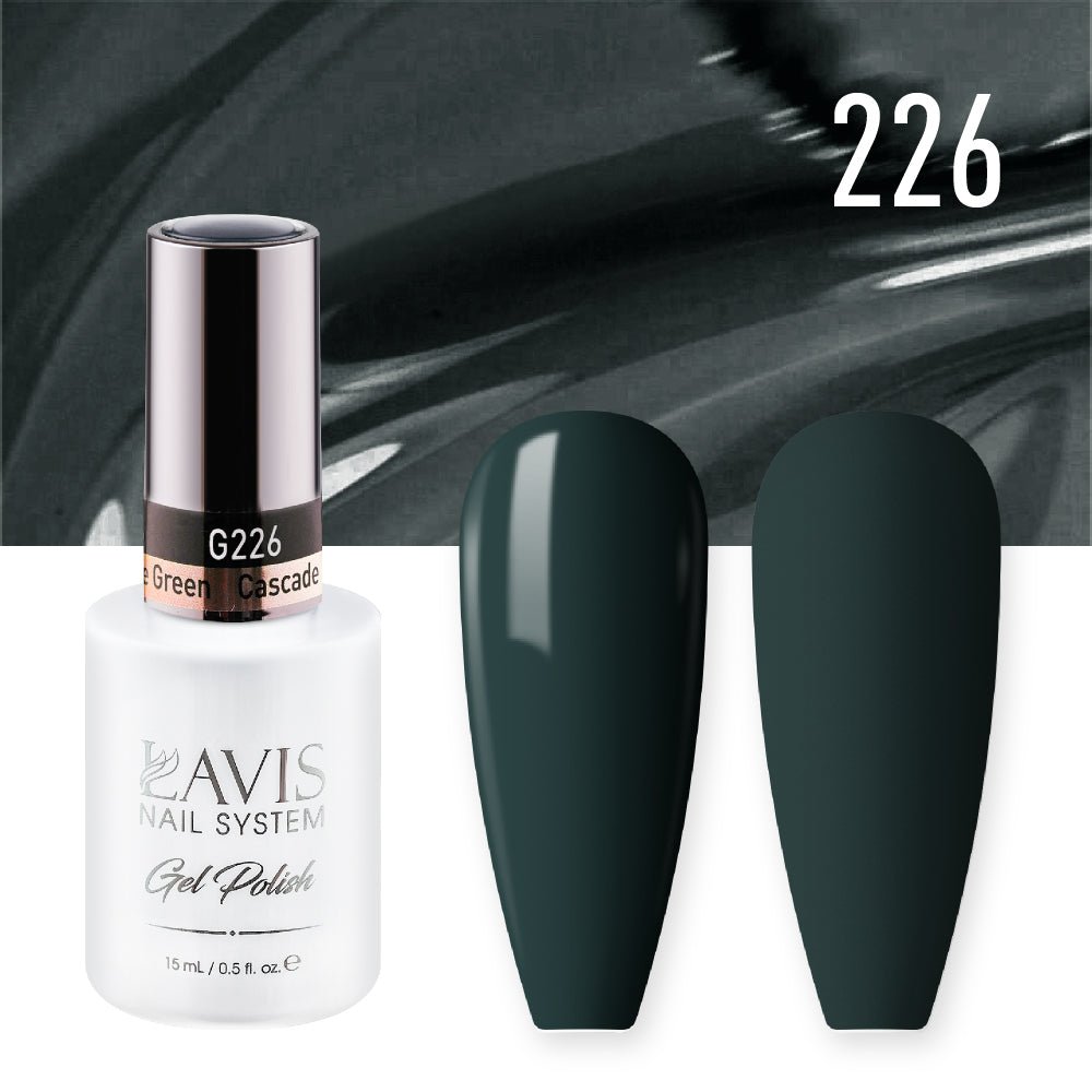 Lavis Gel Polish 226 - Cascade Green - DTK Nail Supply