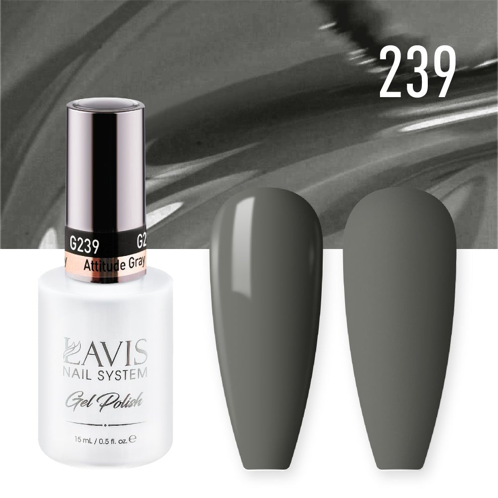 Lavis Gel Polish 239 - Attitude Gray - DTK Nail Supply