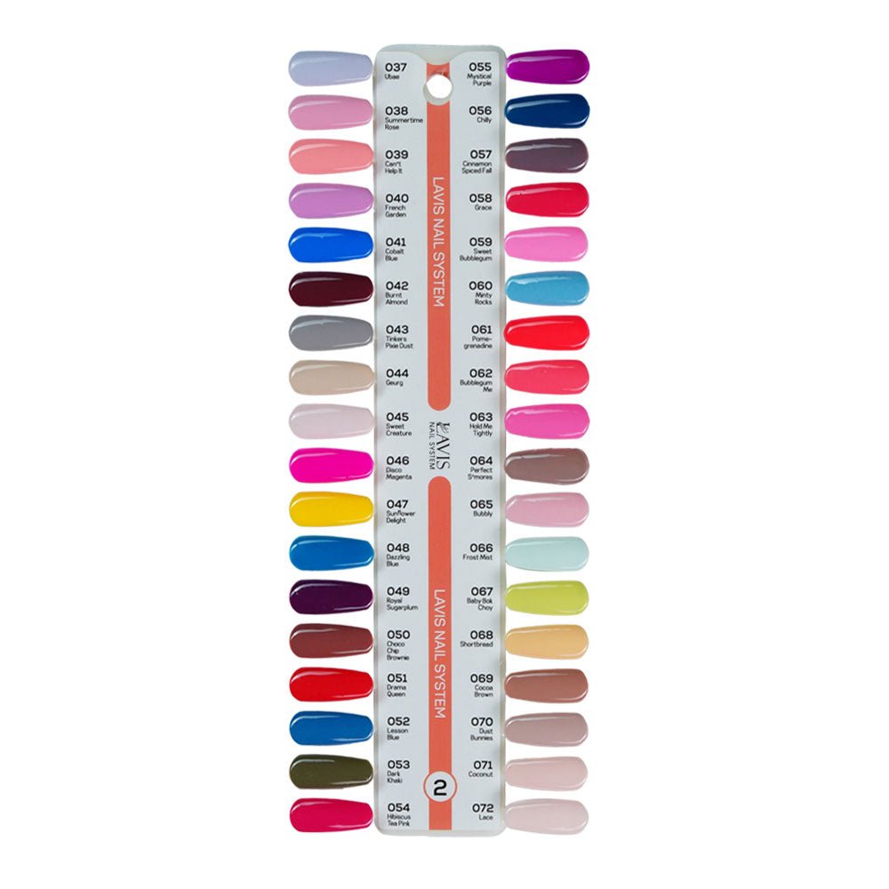 Lavis Gel Polish & Matching Nail Lacquer Duo Part 2: 037 - 072 (36 Colors) - DTK Nail Supply