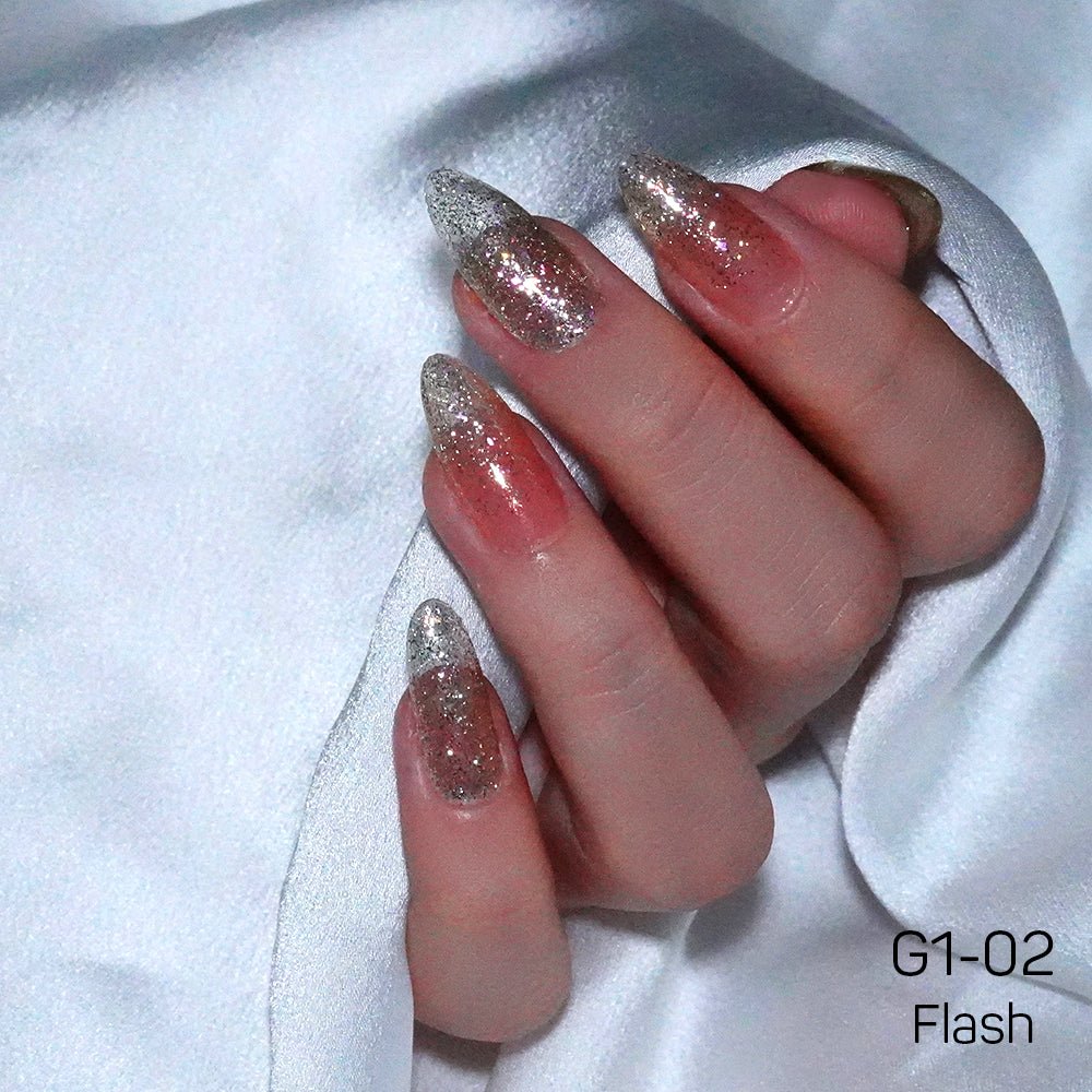 LAVIS Glitter G01 - 02 - Gel Polish 0.5 oz - Galaxy Collection - DTK Nail Supply